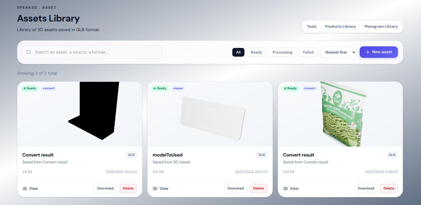 Asset Library โ Speak3D